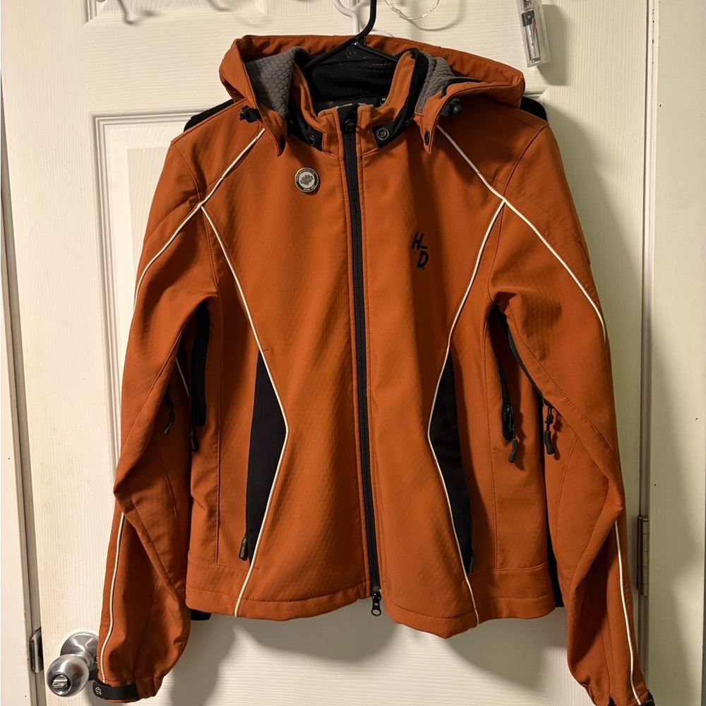 Harley-Davidson Orange and Black Women's Jacket